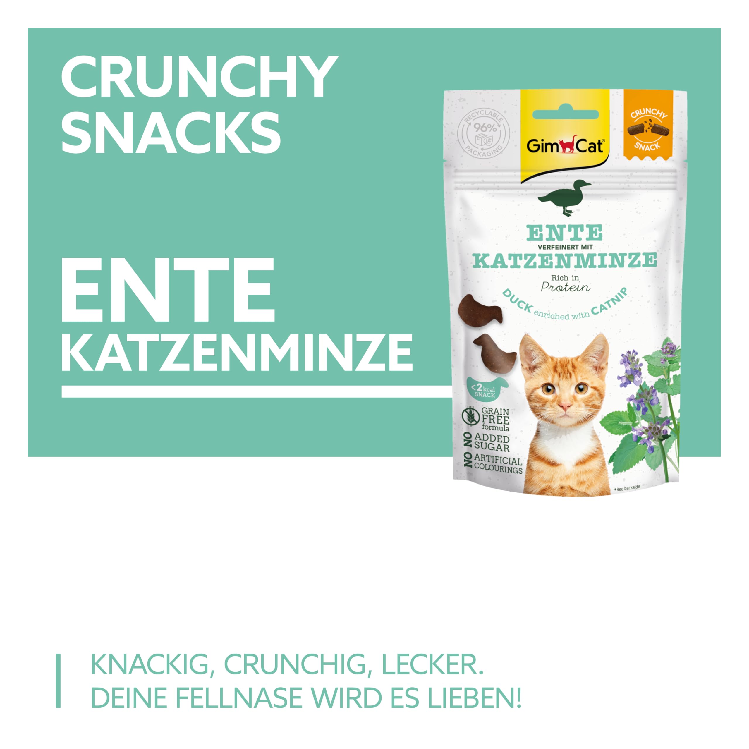 gimcat-crunchy-snacks-ente-mit-katzenminze-50-g image 2