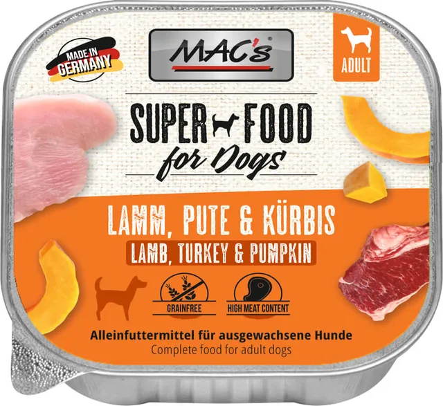 mac-s-dog-schale-lamm-pute-k-rbis-nassfutter-150g image 1