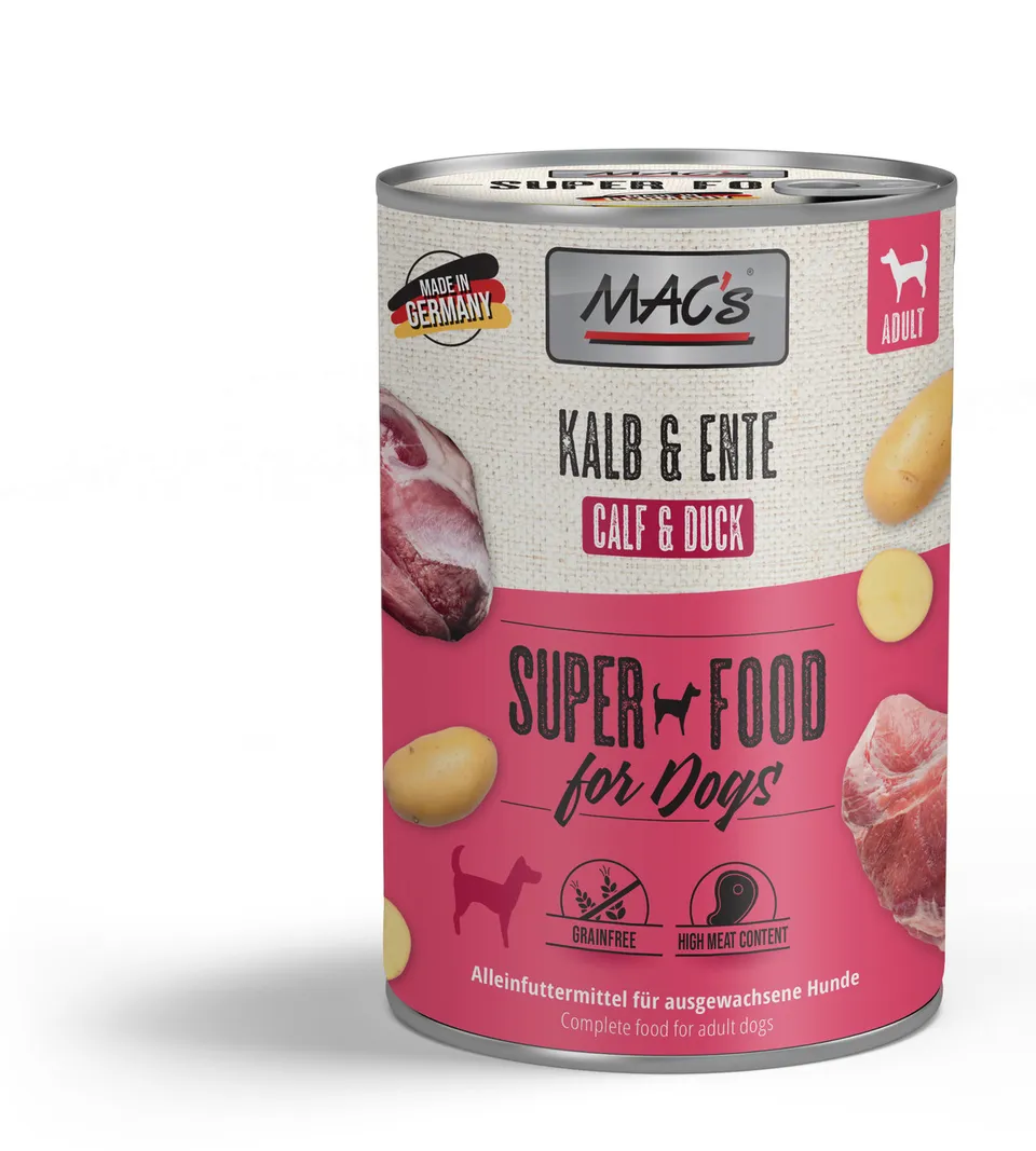 mac-s-dog-kalb-ente-400g-dose image 1