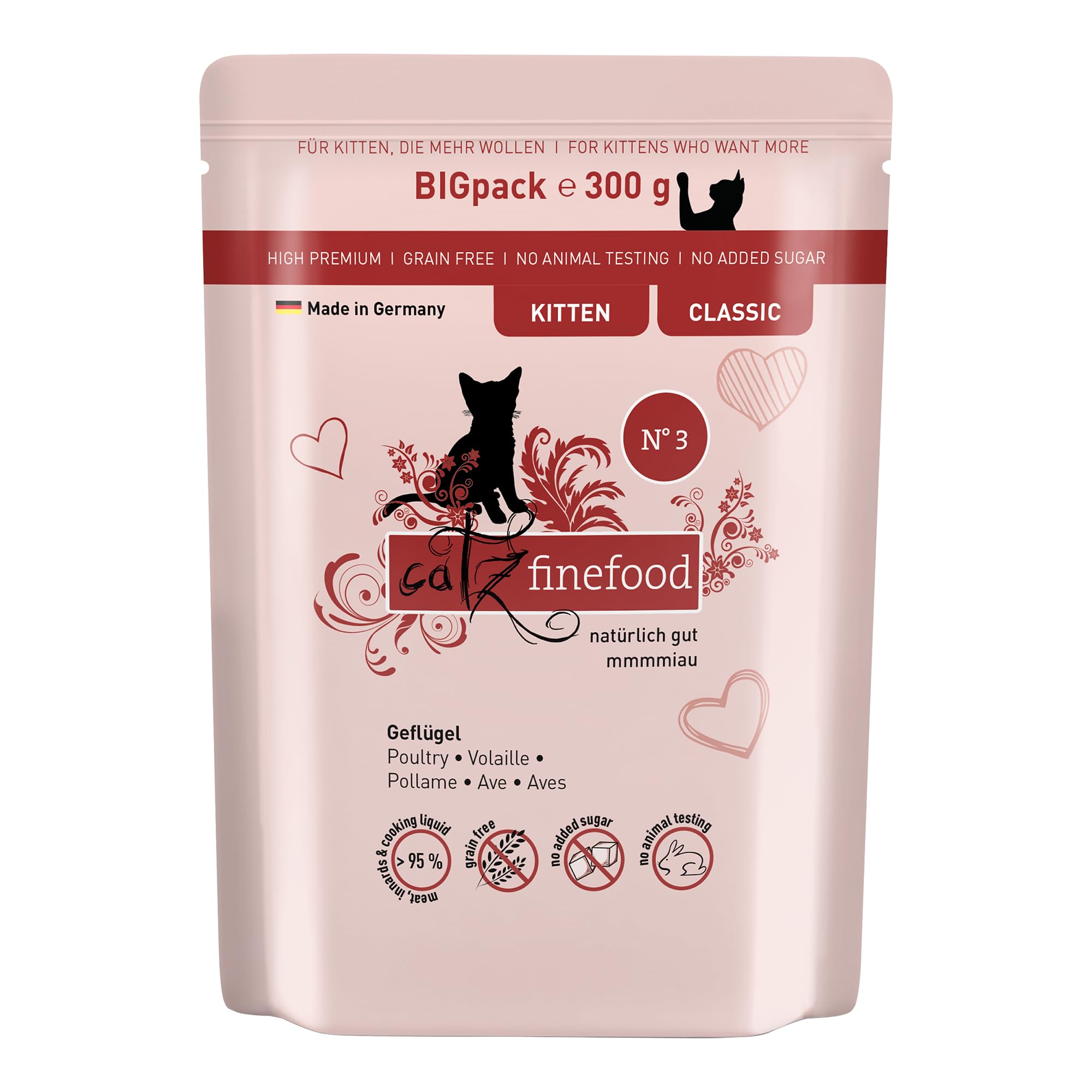 catz-finefood-kitten-n-3-gefl-gel-nassfutter-f-r-junge-katzen-6-x-300g-beutel image 1