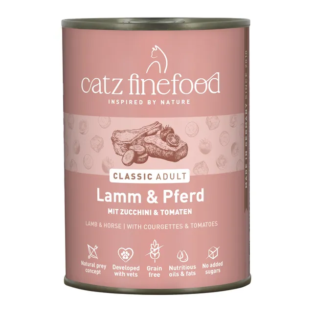 catz-finefood-n-19-lamm-pferd-feinkost-nassfutter-f-r-katzen-6-x-400g-dose image 1