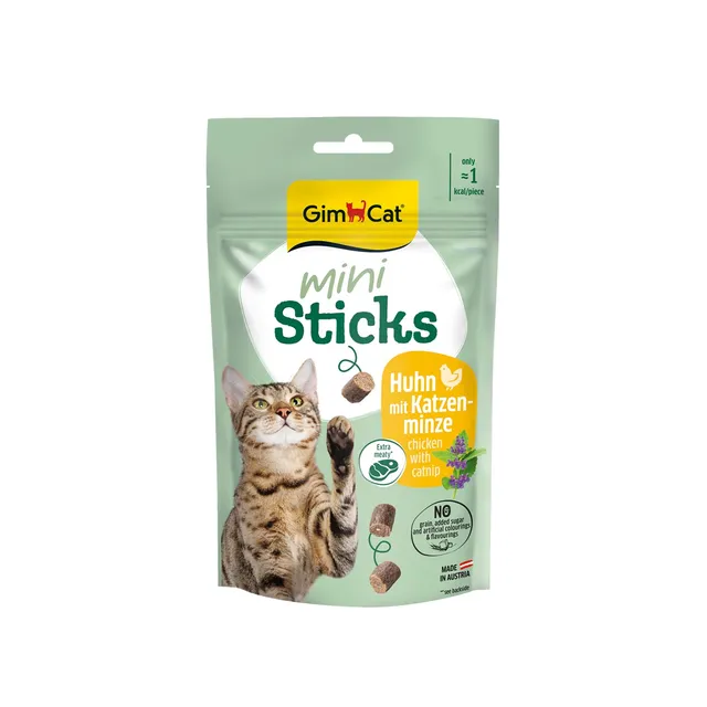 gimcat-mini-sticks-huhn-mit-katzenminze-katzensnack-50-g image 1