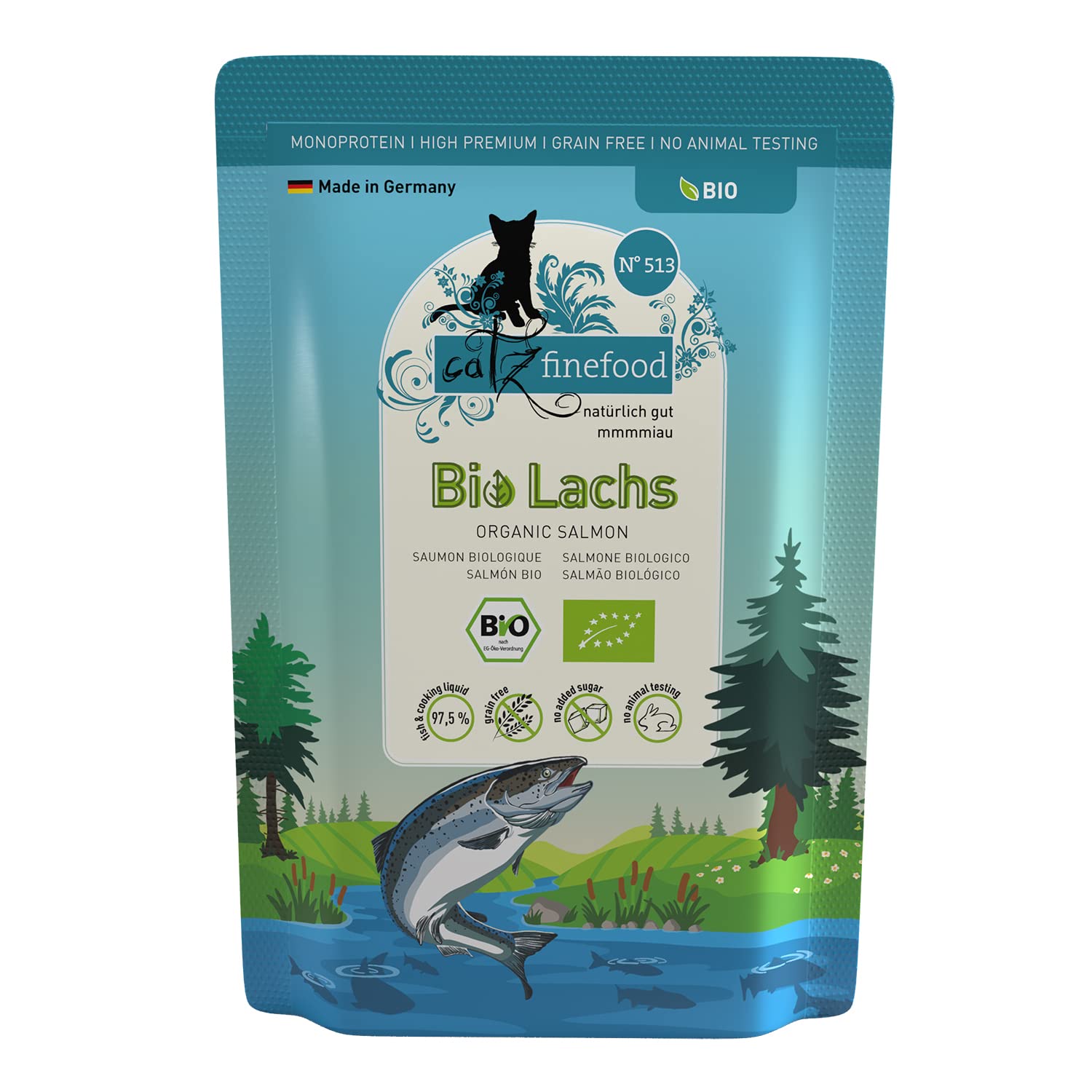 catz-finefood-bio-n-513-katzennassfutter-lachs-12-x-85-g image 1