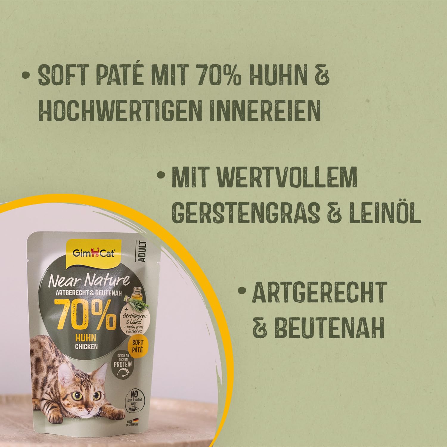 gimcat-near-nature-huhn-nassfutter-f-r-katzen-16-x-85-g image 5