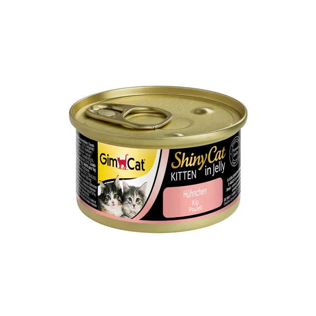 gimcat-shinycat-kitten-in-jelly-h-hnchen-katzen-nassfutter-24-x-70-g-dosen image 1