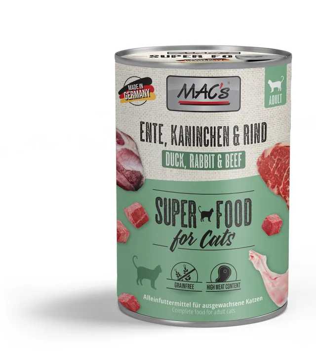 mac-s-cat-ente-kaninchen-rind-400g-getreidefreies-katzenfutter image 1