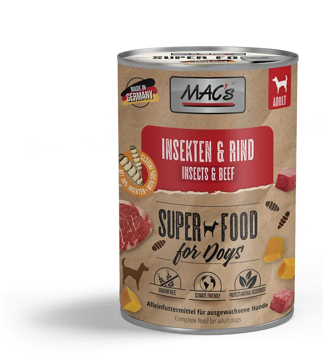 mac-s-dog-nassfutter-f-r-hunde-insekten-rind-400g image 1