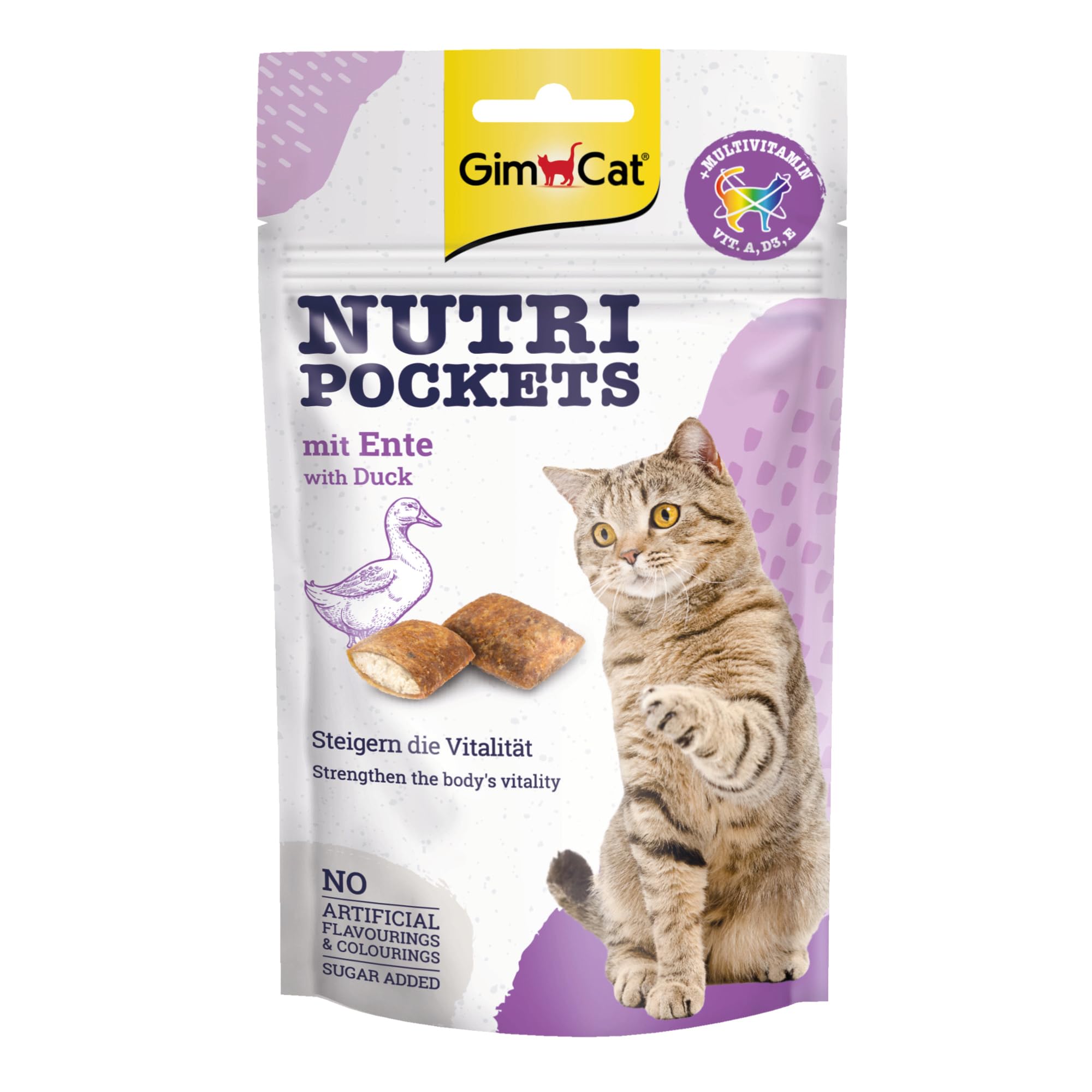 gimcat-nutri-pockets-mit-ente-katzensnack-1-x-60g-beutel image 1