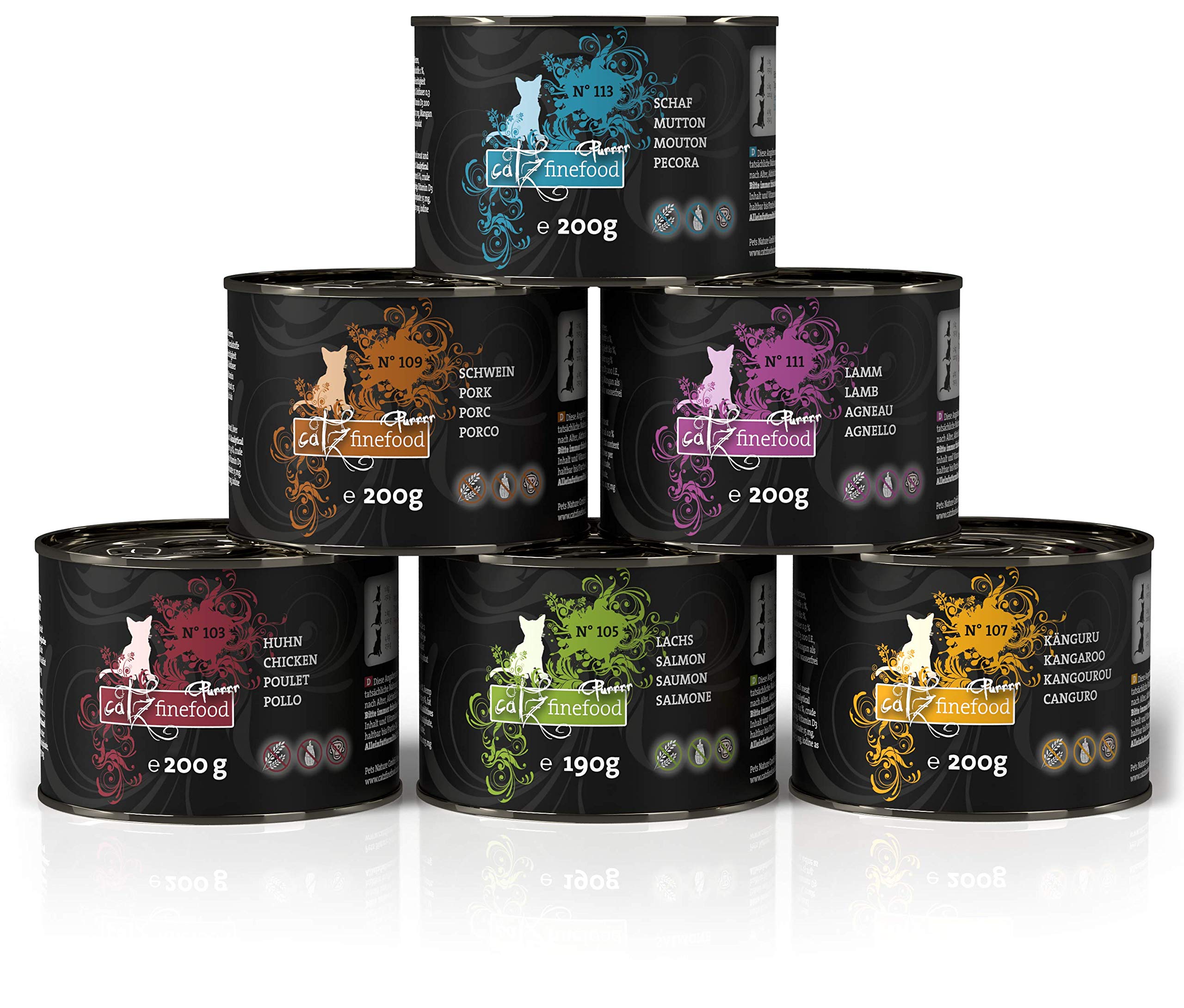 catz-finefood-purrrr-monoprotein-multipack-6-dosen-190-200-g image 1