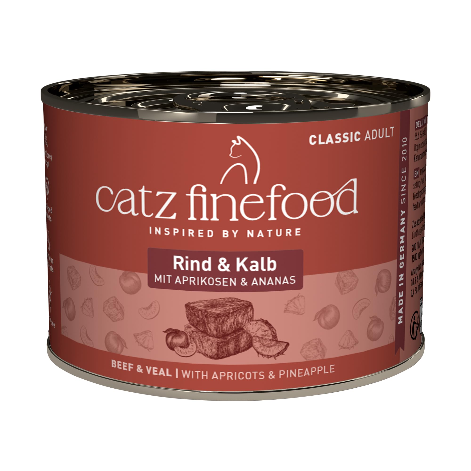 catz-finefood-classic-adult-rind-kalb-nassfutter-f-r-katzen-6-x-200-g-dose image 1