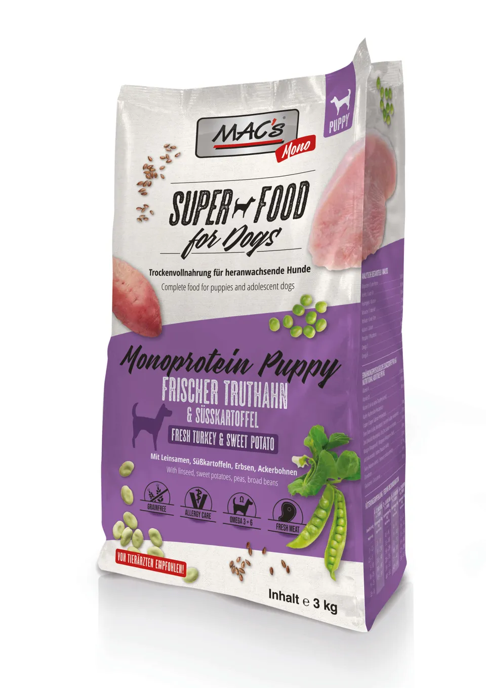 mac-s-dog-mono-puppy-truthahn-3kg-welpen-trockenfutter image 1