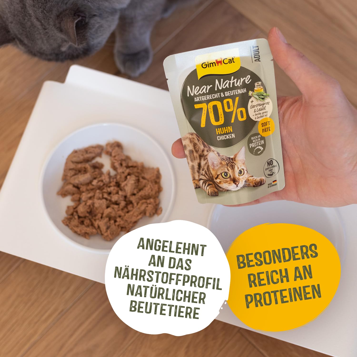 gimcat-near-nature-huhn-nassfutter-f-r-katzen-16-x-85-g image 3