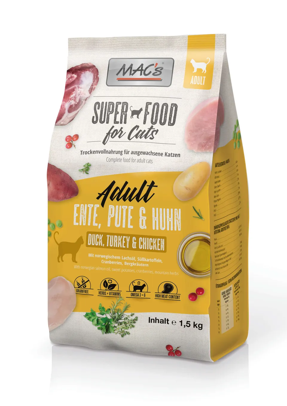 mac-s-cat-adult-ente-pute-huhn-getreidefreies-nassfutter-1-5-kg image 1