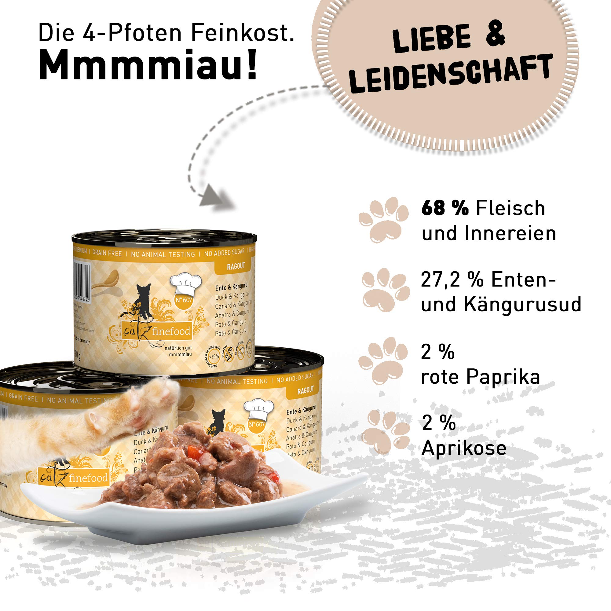 catz-finefood-ragout-n-607-k-nguru-ente-katzenfutter-nass-in-sauce-6-x-190g-dose image 3