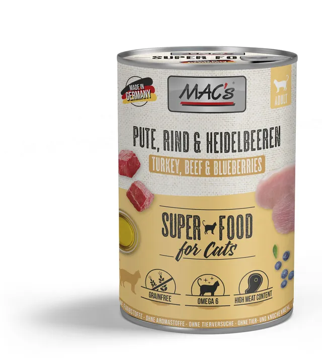 mac-s-cat-pute-rind-heidelbeeren-nassfutter-400g image 1