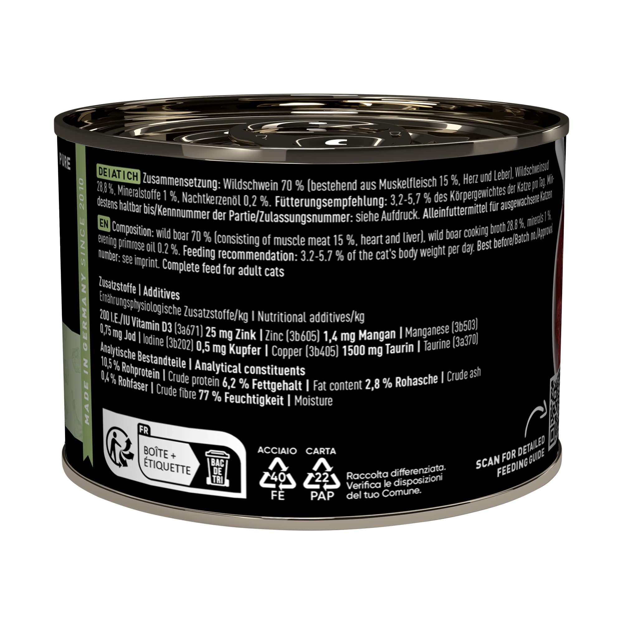 catz-finefood-pure-adult-wildschwein-monoprotein-nassfutter-f-r-katzen-6-x-200g- image 3