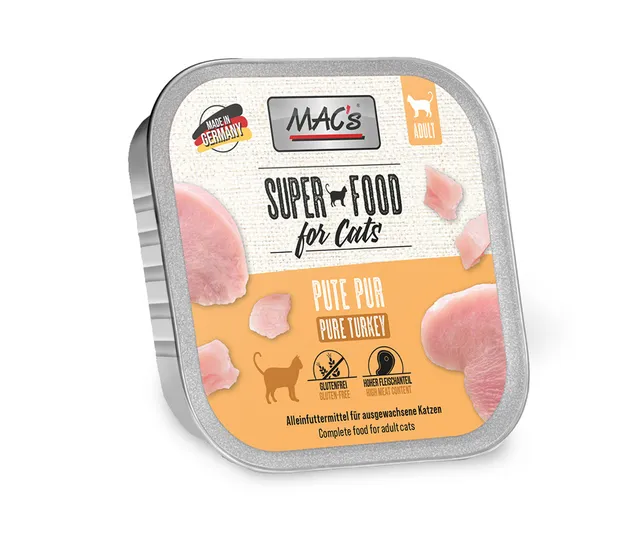 mac-s-cat-schale-pute-pur-nassfutter-100g-getreidefrei-monoprotein image 1