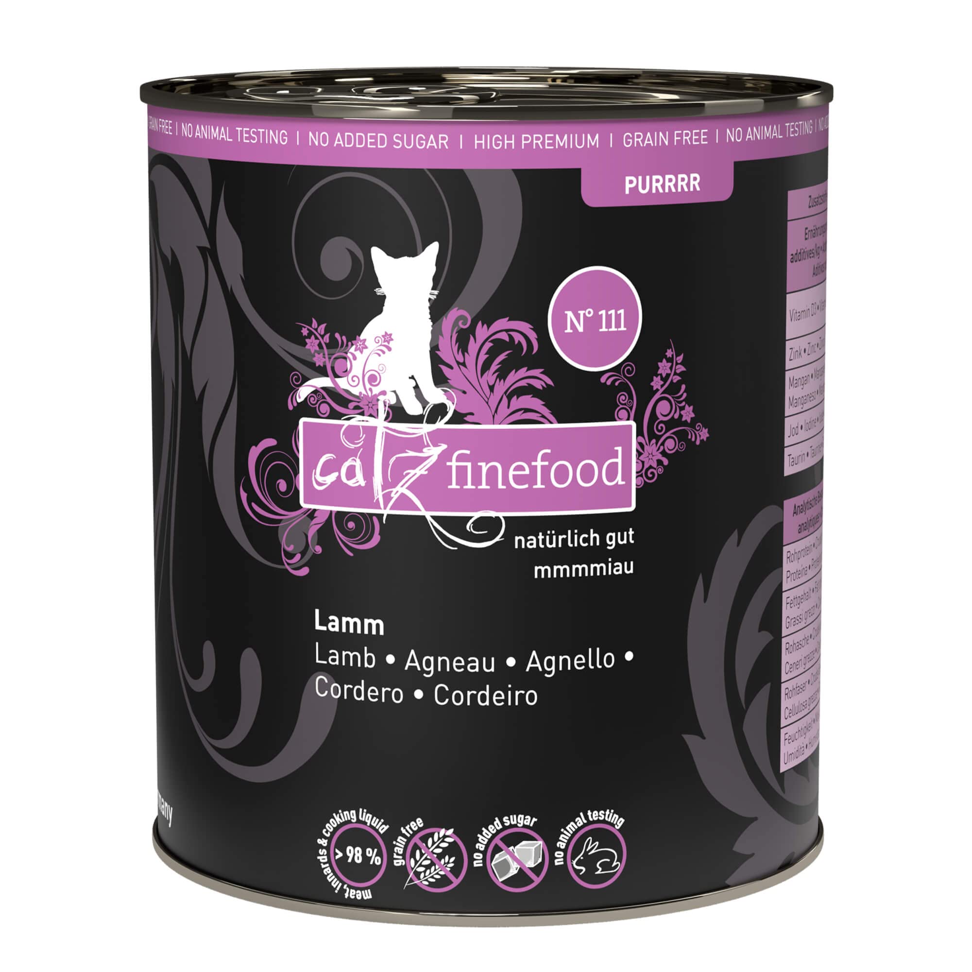 catz-finefood-purrrr-lamm-n-111-monoprotein-katzenfutter-nass-6-x-800-g-dose image 1