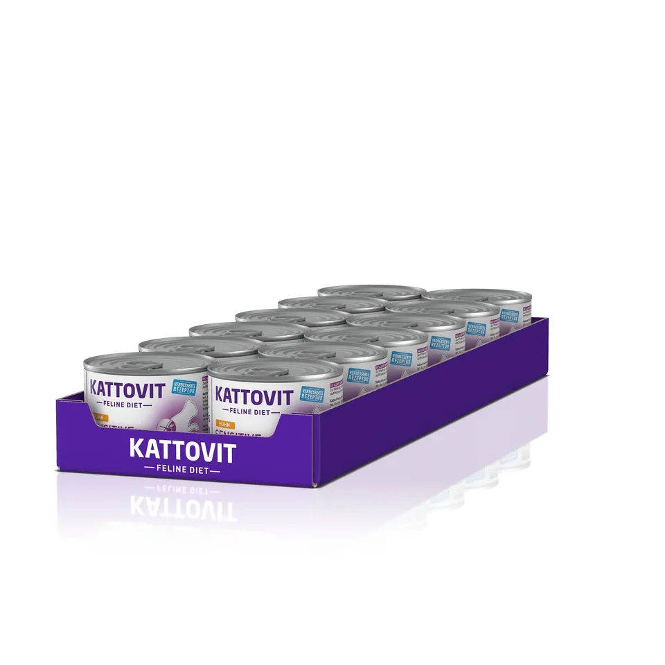 kattovit-sensitive-nassfutter-huhn-dose-12-x-185g image 1