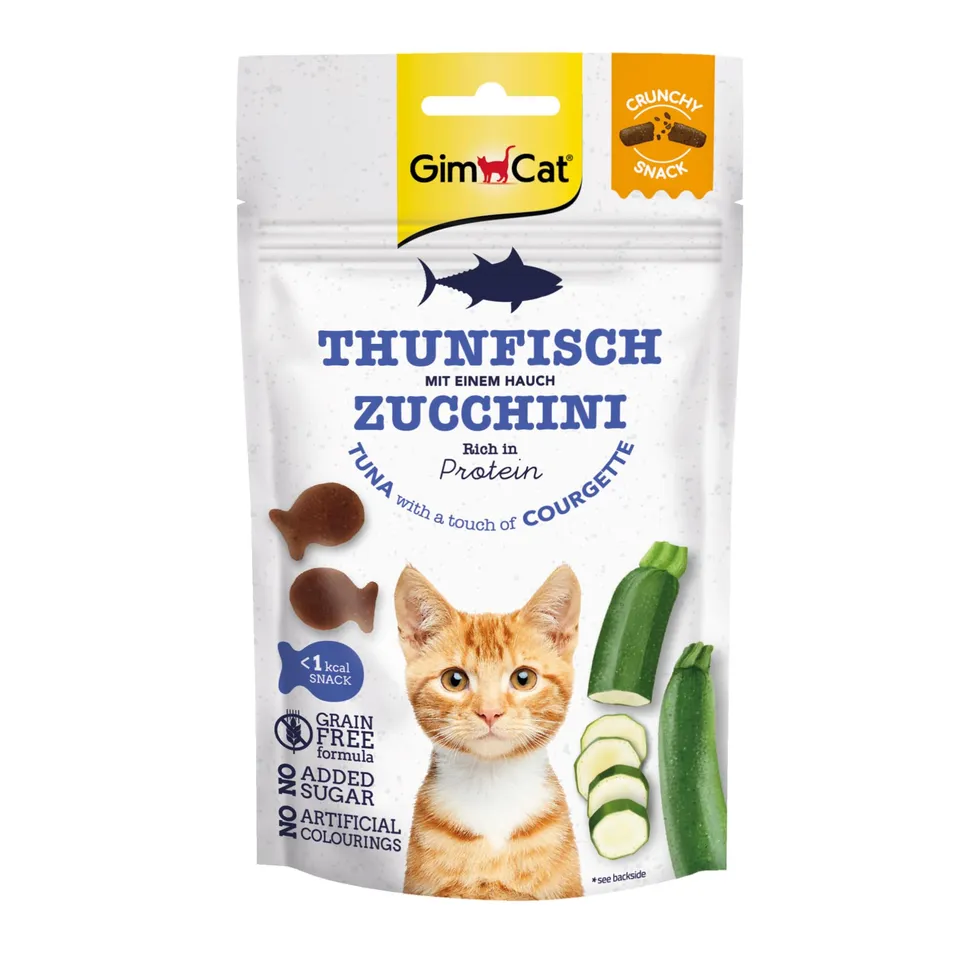 gimcat-crunchy-snacks-thunfisch-zucchini-katzenleckerli-1-x-50-g-beutel image 1