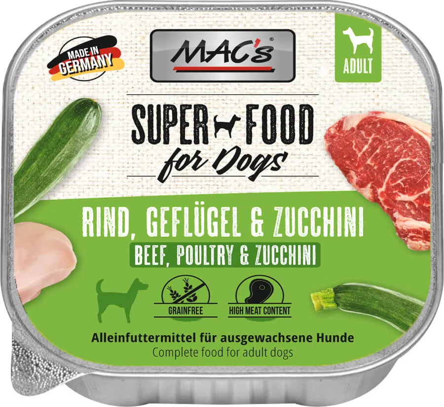 mac-s-dog-schale-rind-gefl-gel-zucchini-nassfutter-150g image 1