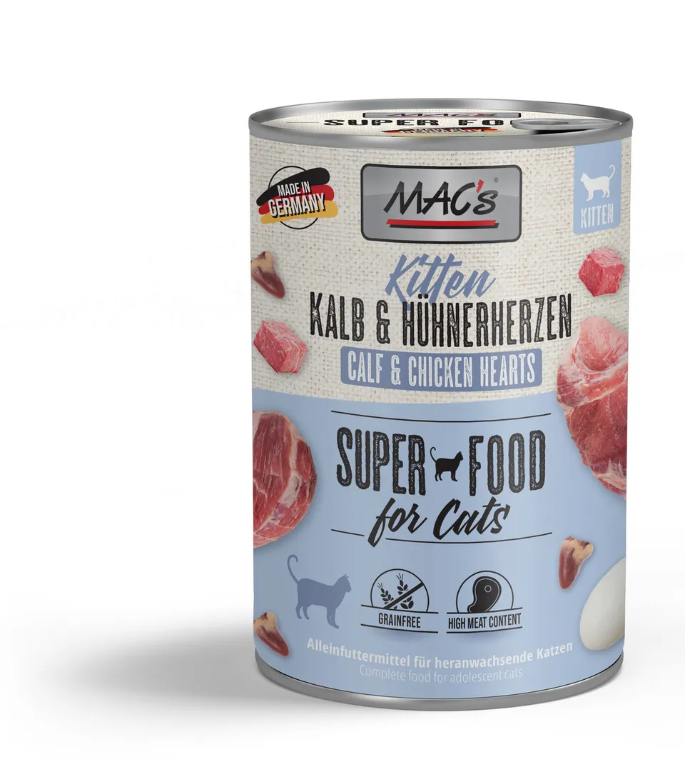 mac-s-cat-kitten-kalb-h-hnerherzen-nassfutter-400g image 1