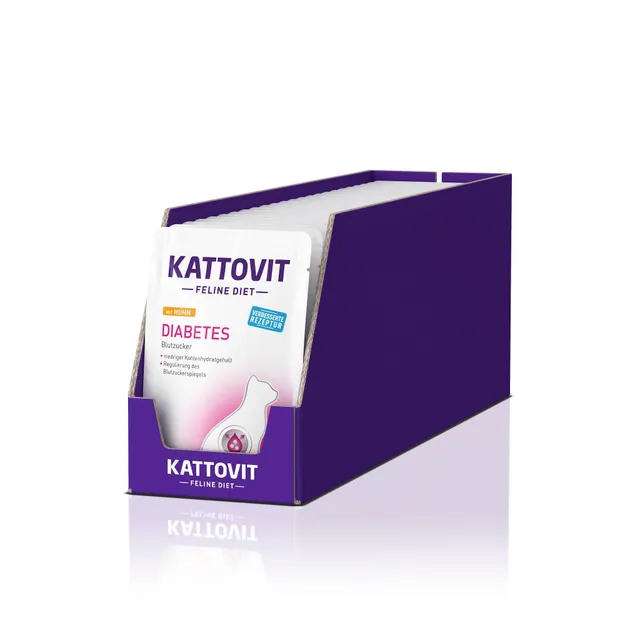 kattovit-diabetes-nassfutter-huhn-frischebeutel-24-x-85g image 1