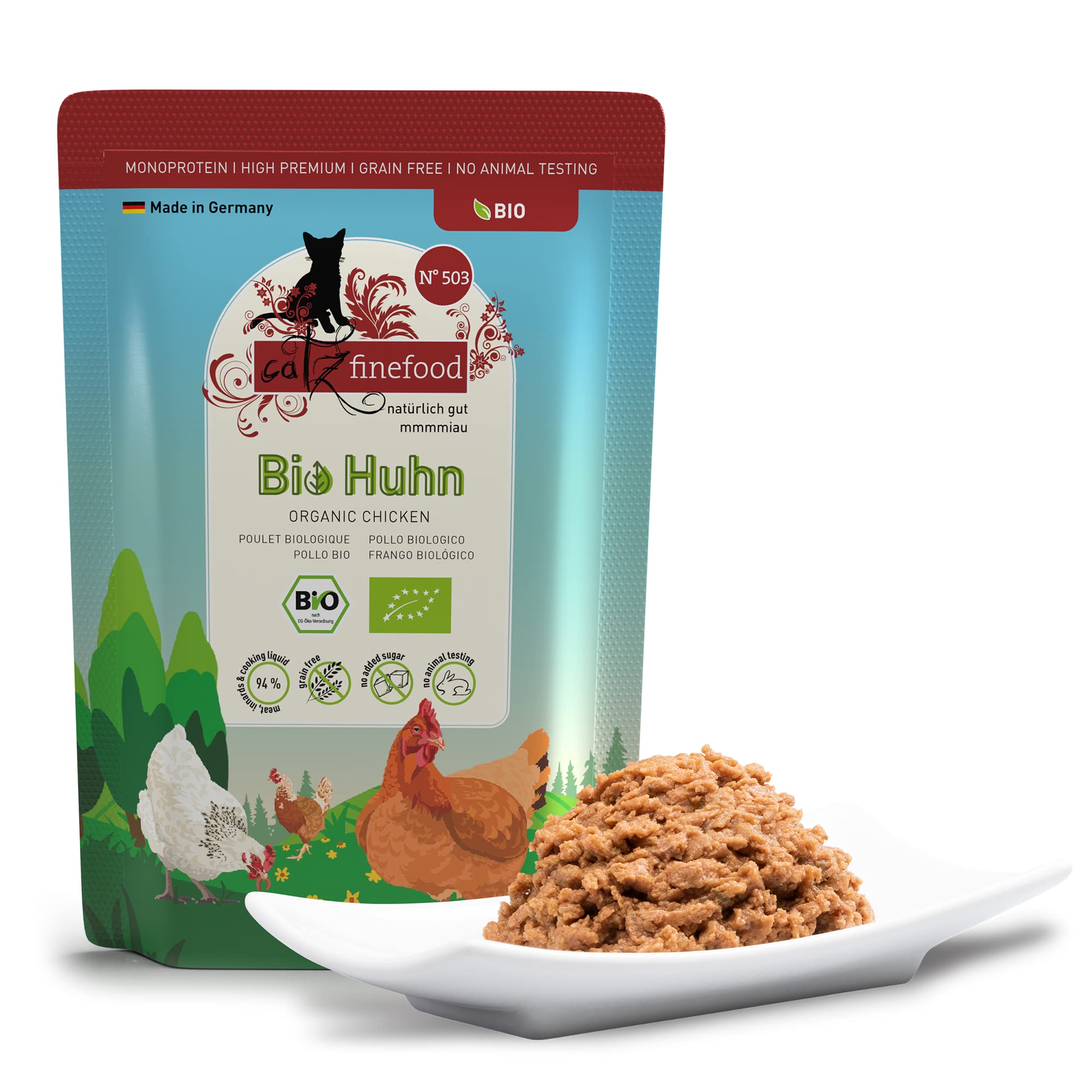 catz-finefood-bio-n-503-huhn-nassfutter-f-r-katzen-12-x-85g-beutel image 5