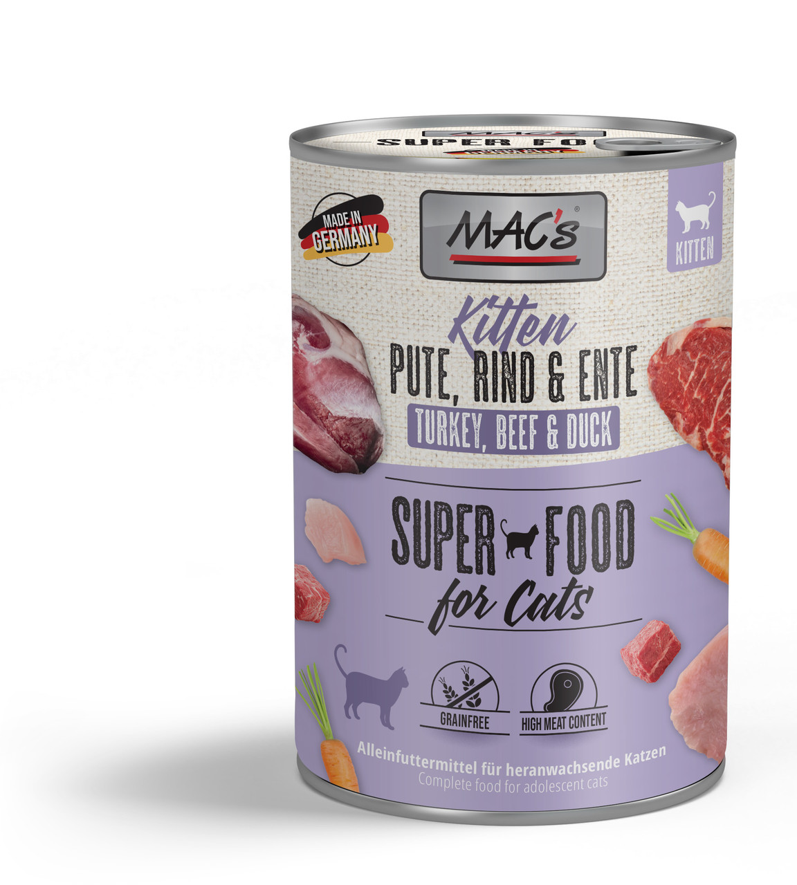 mac-s-cat-kitten-pute-rind-ente-400g image 1