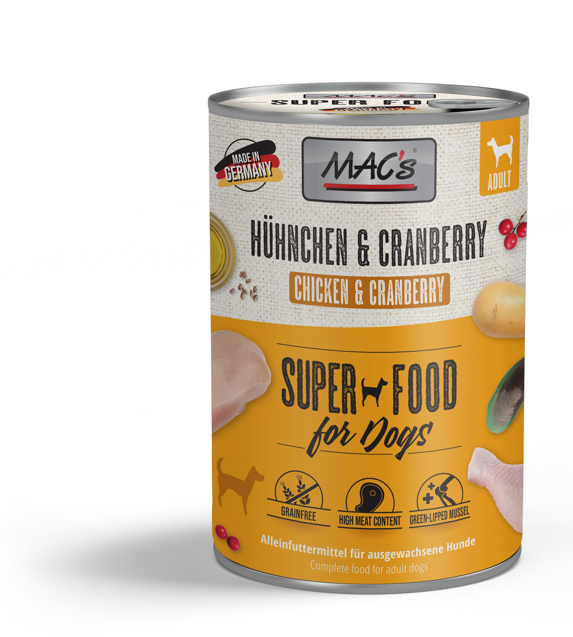 mac-s-dog-h-hnchen-cranberry-400g-adult-nassfutter image 1