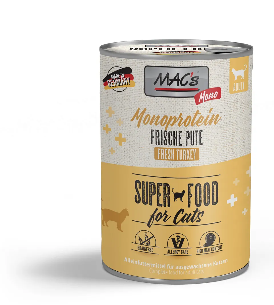 mac-s-cat-mono-frische-pute-nassfutter-400g image 1