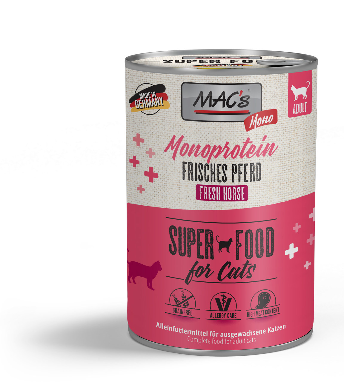 mac-s-cat-mono-frisches-pferd-400g-katzennassfutter image 1