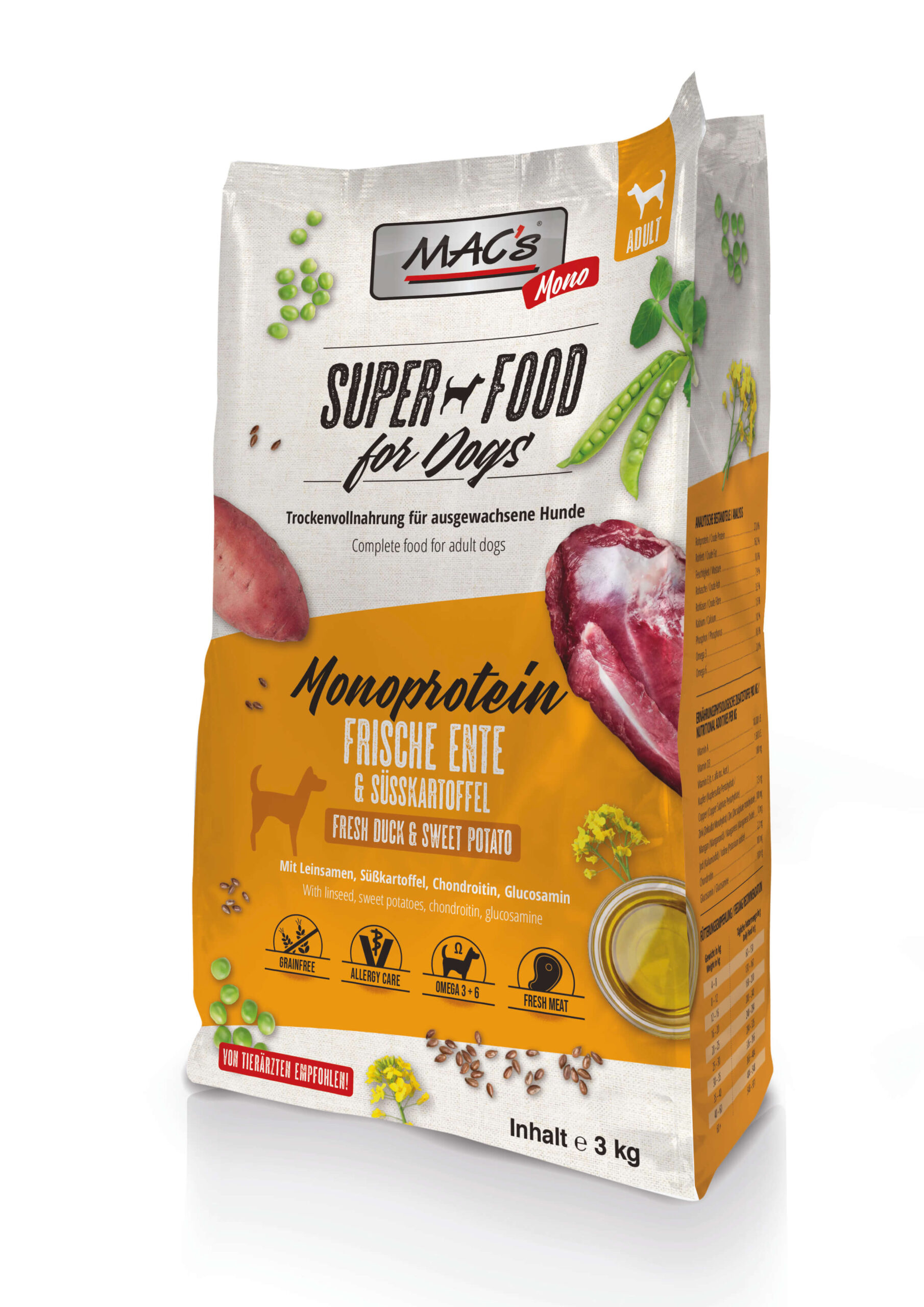mac-s-dog-mono-frische-ente-hundefutter-3kg image 1