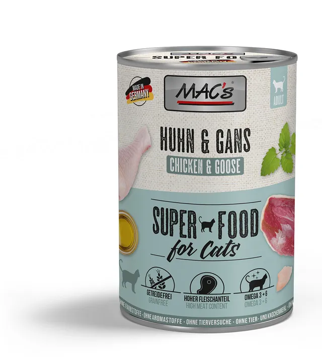 mac-s-cat-adult-nassfutter-huhn-gans-400g image 1