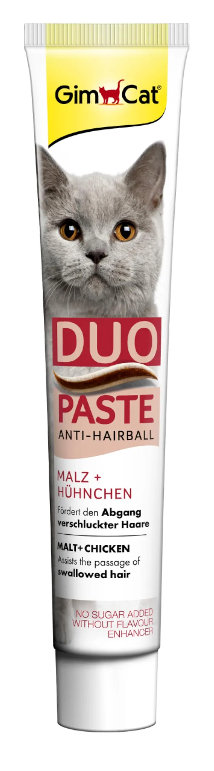 gimcat-duo-paste-anti-hairball-malz-und-h-hnchen-katzensnack-50-g-tube image 1