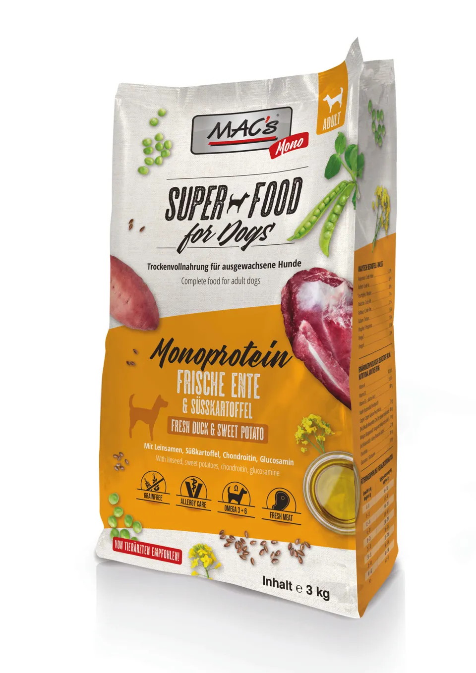 mac-s-dog-mono-frische-ente-hundefutter-3kg image 1