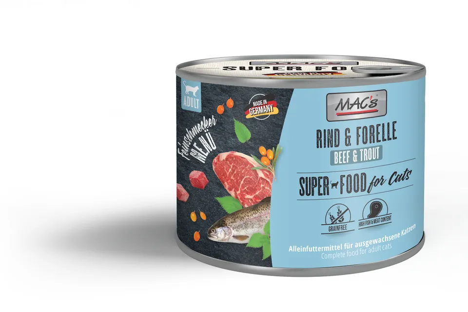 mac-s-cat-feinschmecker-rind-forelle-nassfutter-200g image 1